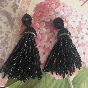 Bauble Bar black beaded earrings